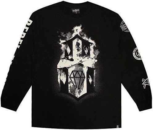 Rebel8 Flaming 8 Long Sleeve T-Shirt Black