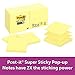 Post-it Super Sticky Pop-up Notes, 3x3 in, 10 Pads, 2X The Sticking Power, Canary Yellow, Recyclable (R330-10SSCY)