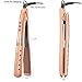 NITION 1 1⁄4 inch Flat Iron For Wet & Dry Hair Nano Silver Argan Oil Ceramic Tourmaline Hair Straightener LCD 265°F-450°F Digital Pro Hair Straightening Iron,MCH 10s Fast Heating-up,Champagne Gold
