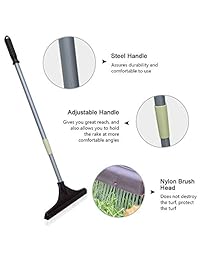 Winslow&Ross   Cepillo de alcantarillado artificial con mango ajustable de plástico, con cepillo de nailon, herramienta de jardín