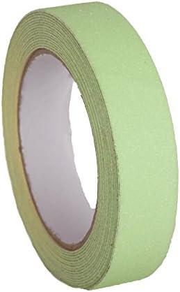 Non-Slip Tape Roll, 8-10 Hour Glow, 15 Feet, 1" Width, Weather Resistant, Commercial Grade 80 Grit, Indoor & Outdoor