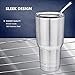 YOUKE OLA Stainless Steel Tumbler 30oz - Vacuum Insulated Tumbler Coffee Cup Double Wall Large Travel Mug with Lid, Straw, Brush, Gift Box Set (Silver, 30oz-4 Pack)
