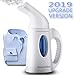 Amamba Portable Handheld Travel Garment Steamer 7-in-1 Powerful Multi Use: Clothes Wrinkle Remover-Clean-Sanitize-Refresh-Treat-Defrost. Perfect for Fabric/Home/Face/Facial/Mini Clothes Steamer, White