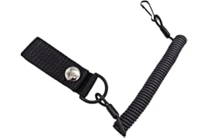 Tactical Anti-Lost Elastic Lanyard Military Spring Rope Safety Strap Gun Holders Rope for Key Ring Chain Flashlight Hunting A