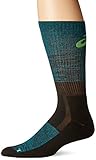 ASICS Fuzex Graffiti Cushion Crew Running Socks, Black/Thunder Blue, Medium