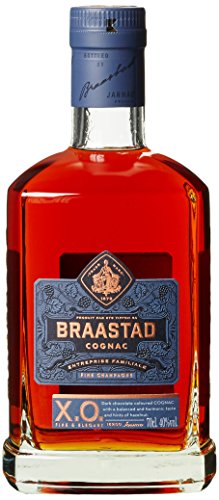 Braastad Cognac XO 40% vol. (1 x 0,7l) – 20 Jahre in Eichenholzfässern gelagert – Feinste Trauben aus der Petite und…