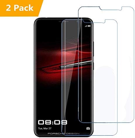 Huawei Mate 20 RS Screen Protector, HD Clear Anti-Fingerprints 9H Hardness Anti-Scratch Tempered Glass Screen Film for 6.39" Huawei Mate 20 RS [2 Pack]