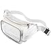 Clear Fanny Pack, iSPECLE Clear Fanny Packs Stadium Approved for Football Event, Concert, Travel, Adjustable 19 to 47 inch Waist Strap for Women Pink