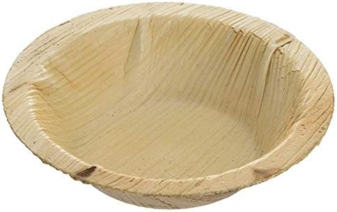 Sri Sai Areca Leaf Disposable Party Bowls 4 inch Round Bowl - Pack of 10