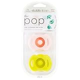 Doddle & Co. The Pop Pacifier, A Cleaner Baby Pacifier Made with 100% Medical Grade Silicone and Self Containing Protective Case, 2 Pack (Blush/Lime)
