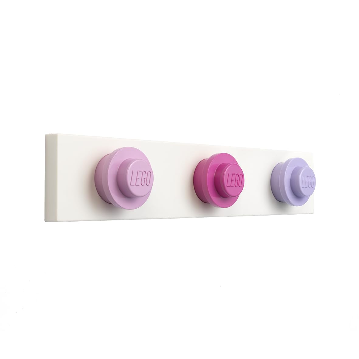LEGO Wall Hanger - Hooks Wall Mounted Decorative Home Accessories - Cute Room Decor Space-Saving Hooks Wall Hangers Light Pink, Dark Pink, Light Purple