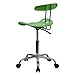 Flash Furniture Vibrant Spicy Lime and Chrome Swivel Task Office Chair with Tractor Seat
