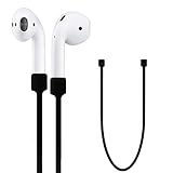 AirPods Strap, Shalwinn iPhone 7 / 7 Plus Air Pods Sports Strap Wire Rope Connector for Apple Airpods for Never Lose Your AirPods (Black)