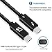 GodSpin USB-C to USB-C Cable (40Gbps) SuperSpeed [Certified] USB4 to USB Type-C, 100W Power (USB 3.1 & 3.2 Compatible) Nylon Braided, Dual 4k or Single 5k @60hz Display (1.6ft/40Gbps)