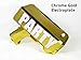 Party With Pride Money Gun, Real Electroplated Chrome Gold, Rainmaker Handheld Cash Gun, Fake Bill Dispenser, Money Shooter (Metallic Gold)