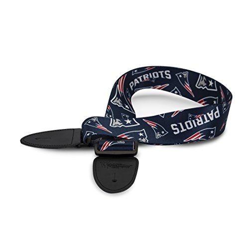 NFL New England Patriots Guitar Strap, 55-Inch x 2-Inch, Blue