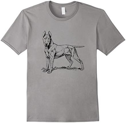 Mens Vintage Bull Terrier T-shirt Large Slate