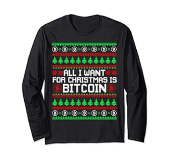 Amazon.com: Bitcoin Ugly Christmas Sweater Shirt | All I ...