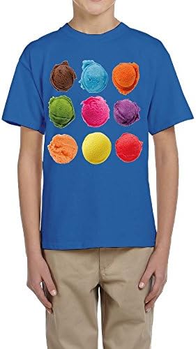Ice Cream Toppings With Colorful Various Flavor Yummy Sweet Summer Baby Boys' Short Sleeve Funny Tee T-Shirt Small RoyalBlue