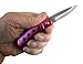 Small Folding Pocket Knife, Curved Pink Anodized Aluminium Handle, Quality Stainless Steel lockback Blade, Sturdy Nylon Pouch