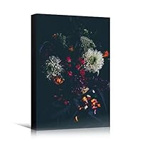 Canvas Wall Art Assorted Arrangement Bouquet Expressive Floral Multicolor Photography Romantics - 12x18 inches
