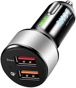 MINCO Dual USB Car Charger, 24W Quick Charge 3.0 Car Charger Adapter for iPhone 8 / X / 7/ 6S / 6 / Plus, Galaxy Note 8, S8 Plus, Galaxy S7 / S6 / Edge / Plus, Note 5, iPad Mini / Air Pro (Black)