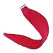 RUNATURE 20inch Hair Extensions Tape-ins 10pcs 25g Tape on Human Hair Hot Pink Color Fashion Girls Seamless Hair Extensions for Partythumb 3
