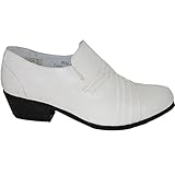 SHOE ARTISTS WoW in White 2 Inch Cuban Heel Leather Line, Men