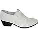 SHOE ARTISTS WoW in White 2 Inch Cuban Heel Leather Line, Men