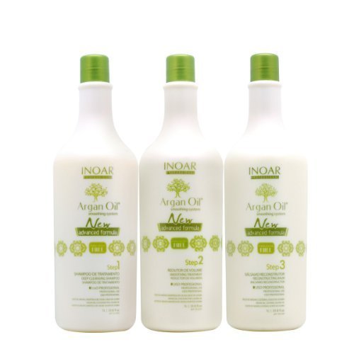 Inoar Professional Argan Oil System Straighting Moroccan Kit Formaldehyde Free