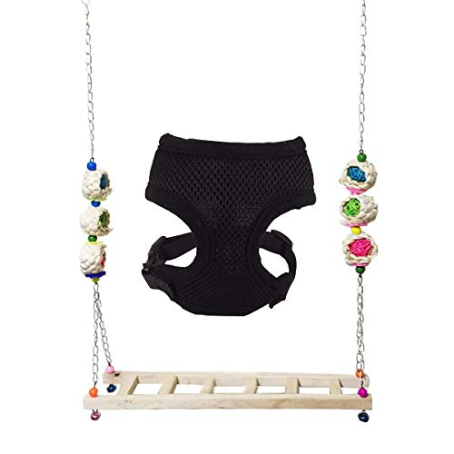 CXWAWSZ Hühnerleiter Schaukel Huhn Geschirr Henne Größe Hühnerstall Schaukel Leiter Cchicken Geschirr und Leine Huhn…