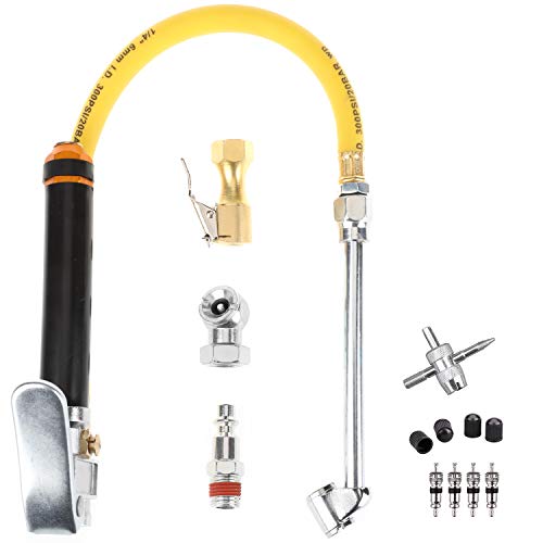 Hromee Heavy Duty Tire Inflator with Pressure Gauge 120PSI with Dual Head Air Chuck and Lock On Tire Chuck, Air Compressor Accessory and Tire Valve Tools - Thumbnail 7