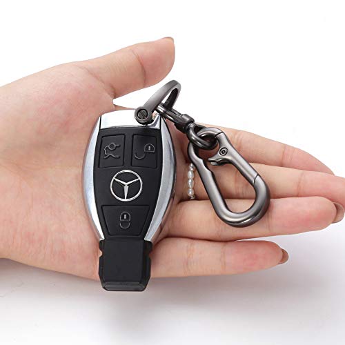 Keychain for Car Keys - Detachable Key Chain with Horseshoe Shape D-Ring and Quick Release Spring Key Rings, Metal Carabiner Clips, Simple Car Accessories Keychains for Men and Women(2Pack/Gun)