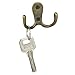 HOVEOX 20 Pcs Double Prong Robe Hook Wall Hook Hat and Jewelry Hooks Rustproof Double Towel/Coat Hanger Hardware Decorative Hook & 40 Pcs Screws & a Free Screwdriver, Bronze