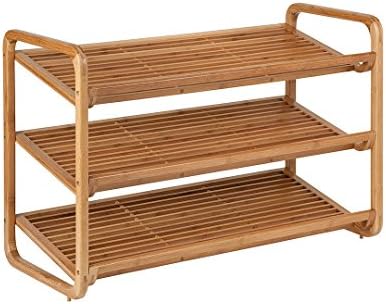 Honey-Can-Do SHO-01599 Bamboo 3-Tier Shoe Shelf