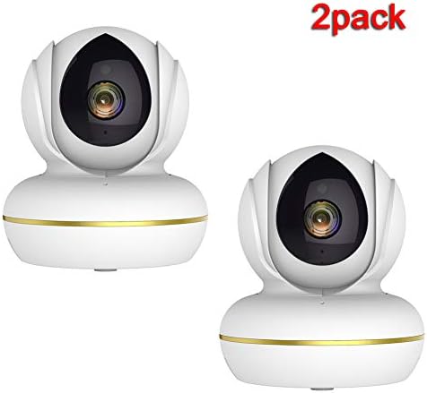QLPP Wireless IP Camera, 1080P Security Camera with Cloud Storage, Pan/Tilt/Zoom, Two-Way Audio, Motion Detection, Night Vision for Baby/Elder/Pet Monitor,2pack