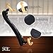 SOL Universal Violin Shoulder Rest with 2 Rosin Stones - Adjustable Collapsible Fiddle Pad with Gel Feet for 3/4 and 4/4 Violins