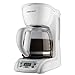 BLACK+DECKER 12-Cup Programmable Coffeemaker with Glass Carafe, White, DLX1050W