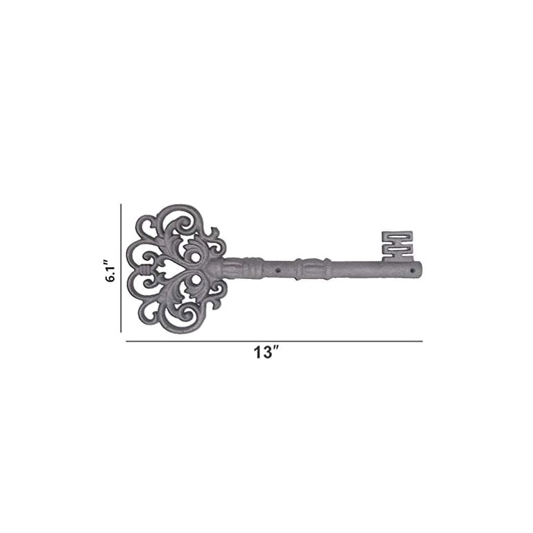 JOHOUSE Large Iron Key, Skeleton Key Decorative Antique Style Decorative Wine Cellar Key Castle