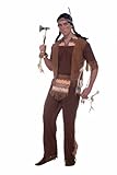 Forum Novelties Native American Brave Costume, Brown, Standard