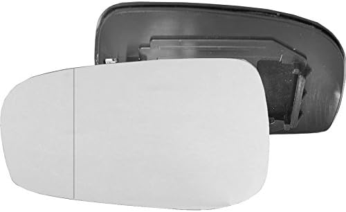 Passenger left hand side Heated wing door Silver mirror glass with backing plate #W-SHY/L-VOS6004 [Clip On]