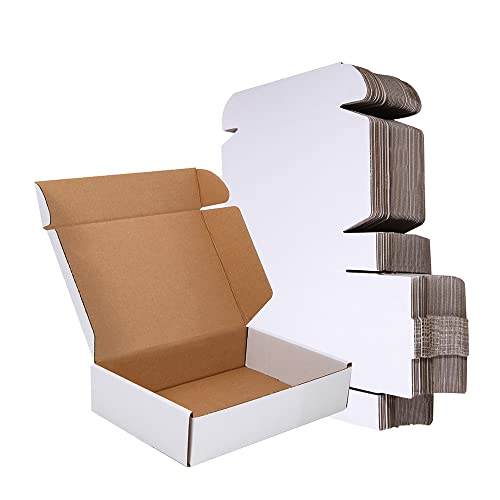 CHBOX 50 Pack 9x6x2'' Small Shipping Boxes, Corrugated Cardboard