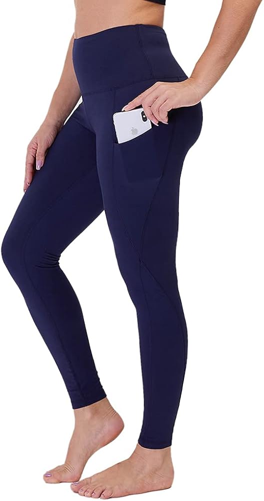 Gayhay High Waist Yoga Pants with Pockets for Women - Soft Tummy Control 4 Way Stretch Capri Leggings for Workout Running: Clothing