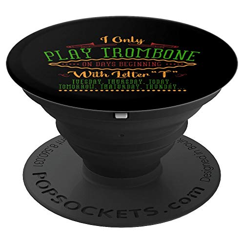 Funny Trombone Band Player Accessories Gift Men Women Kids PopSockets Grip and Stand for Phones and Tablets - Thumbnail 6