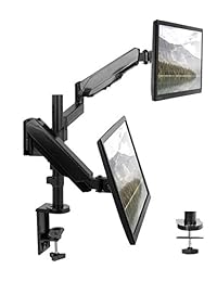 VIVO - Brazo articulado con muelle neumático, monitores individuales, color negro