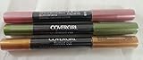 Variety pack of 3 CoverGirl Flamed Out Shadow Pencil; Lime Green ,Hot Pink,Gold Flame, 0.08 Ounce