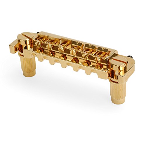 Golden Age Adjustable Wraparound Bridge for Solidbody Guitar, Gold
