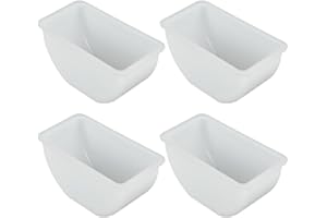 TrueCraftware- 1 Pint Condiment Replacement Insert 5-3/4" x 3" x 3" Set of 4-Condiment Dispenser Serving Container Garnish Tray Bar Caddy Condiment Server Garnish Holder for Home Work Restaurant