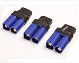 WST No Wires Connector T-Plug Deans Female To EC5 Male Conversion Adapter for RC LiPo Battery x 3 PCS
