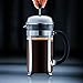 Bodum 34oz Chambord French Press Coffee Maker, High-Heat Borosilicate Glass, Brushed Stainless Steel – Made in Portugal